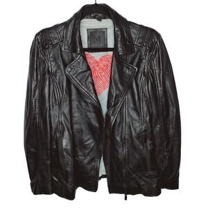 Mauritius Lamb Leather Jacket Ayana RF Convertible Vest Small Moto Biker Matrix